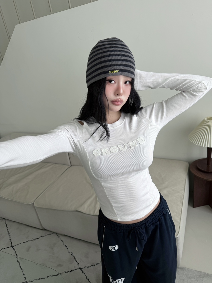 SUGAR CASE東大門直郵女士新品真品熱賣26春夏時尚長袖T恤SUGAR CASE長袖T恤