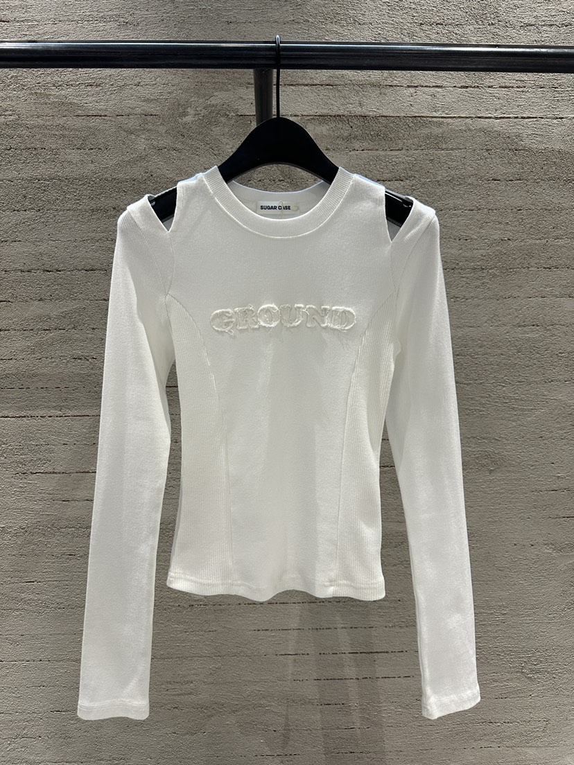 SUGAR CASE東大門直郵女士新品真品熱賣26春夏時尚長袖T恤SUGAR CASE長袖T恤圖色1
