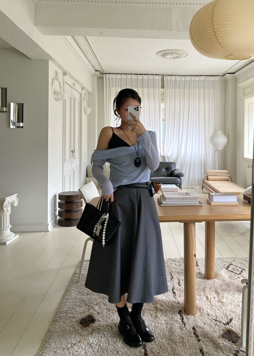 OUPPT東大門實拍女裝新款推薦職業真品人氣熱賣26春夏長袖T恤OUPPT長袖T恤