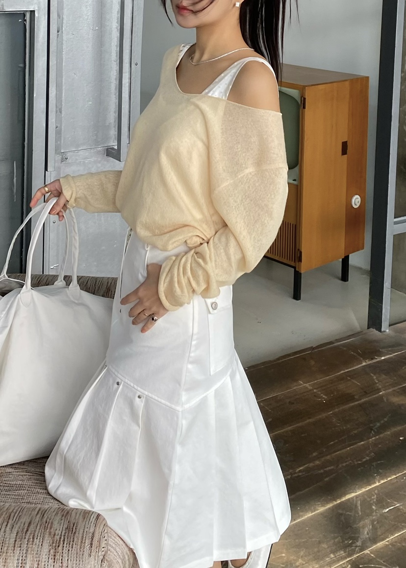 OUPPT韓國直郵女士新款職業時尚人氣休閑真品26春夏針織衫V領OUPPT針織衫