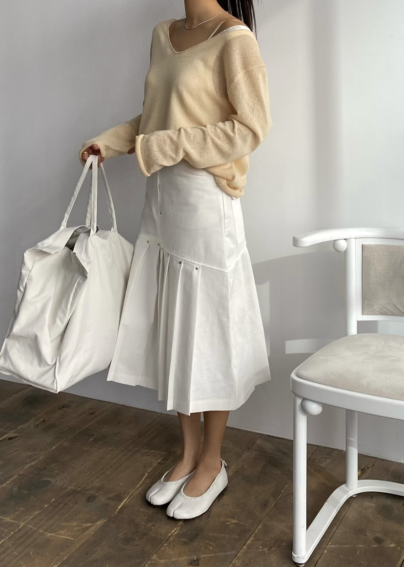 OUPPT韓國直郵女士新款職業時尚人氣休閑真品26春夏針織衫V領OUPPT針織衫