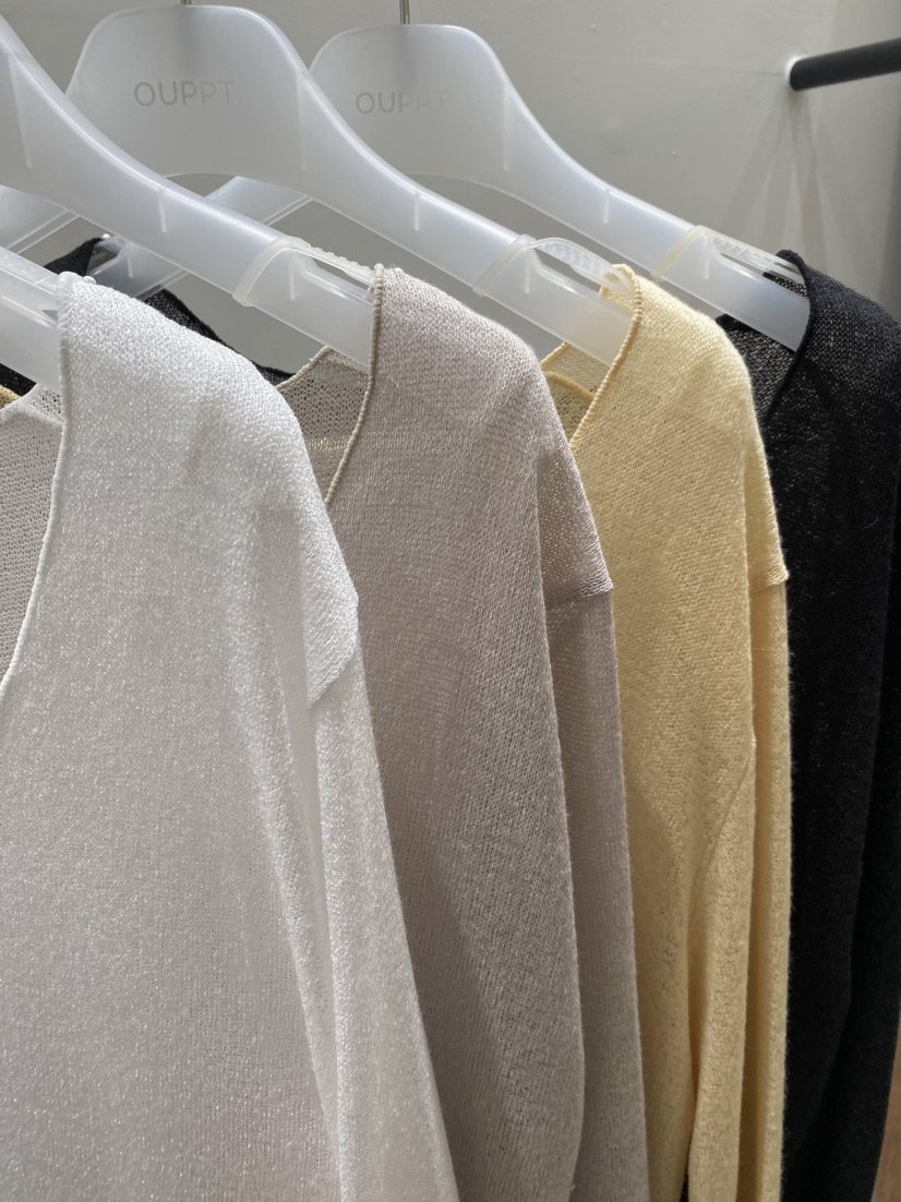 OUPPT韓國直郵女士新款職業時尚人氣休閑真品26春夏針織衫V領OUPPT針織衫