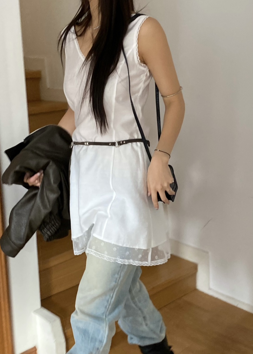 OUPPT東大門代購女士新款26春夏熱賣休閑職業連衣裙不含腰帶OUPPT連衣裙