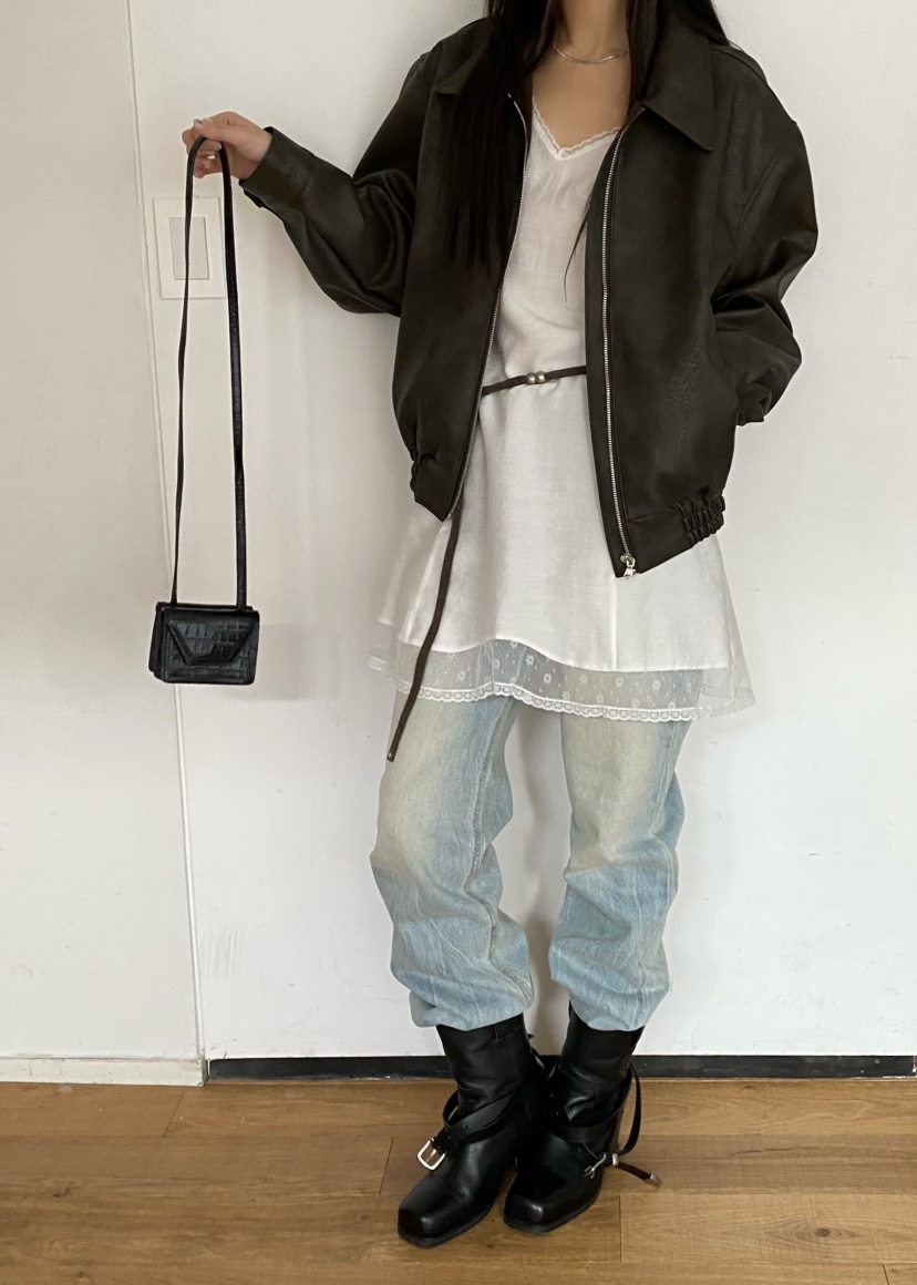 OUPPT東大門代購女士新款26春夏熱賣休閑職業連衣裙不含腰帶OUPPT連衣裙