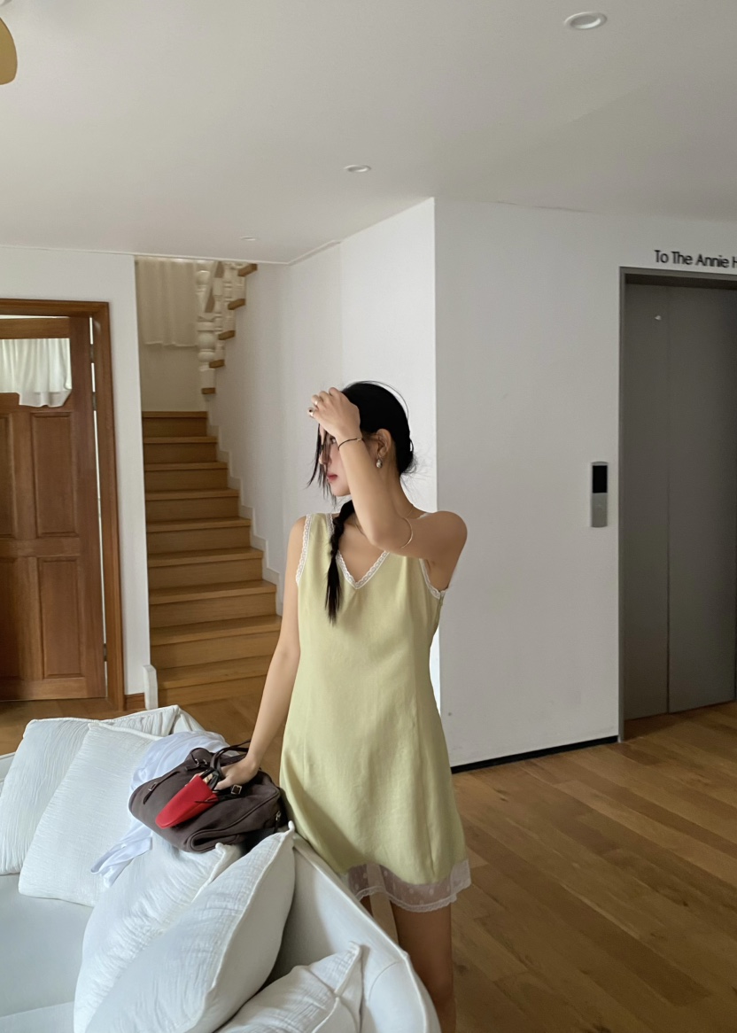 OUPPT東大門代購女士新款26春夏熱賣休閑職業連衣裙不含腰帶OUPPT連衣裙