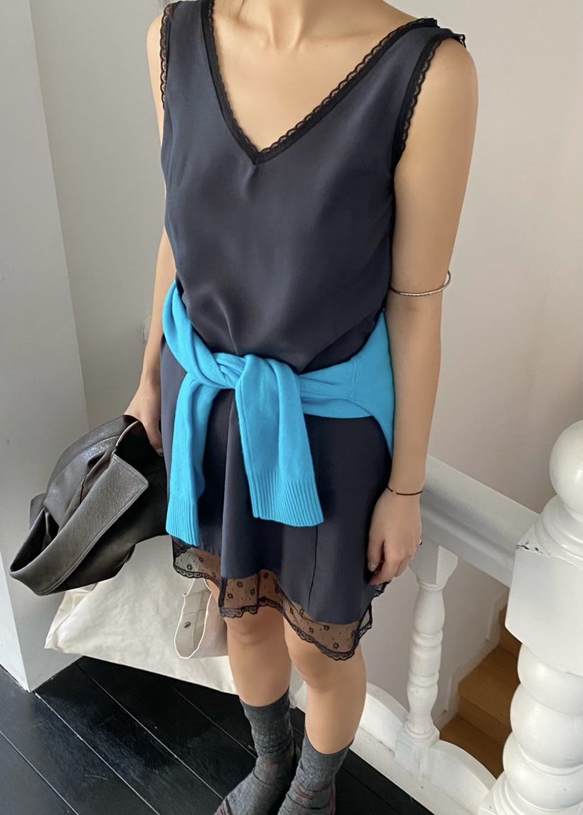 OUPPT東大門代購女士新款26春夏熱賣休閑職業連衣裙不含腰帶OUPPT連衣裙圖色3