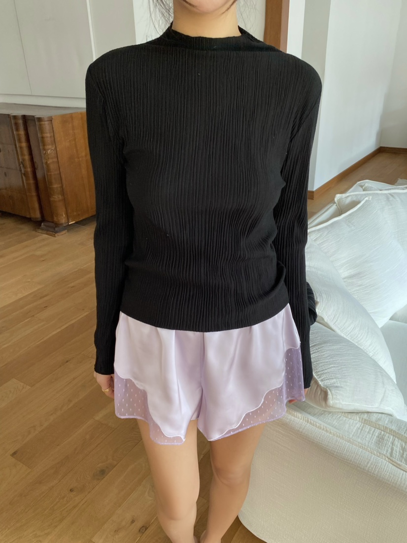 OUPPT韓國直郵女士新款人氣真品26春夏職業時尚長袖T恤褶皺OUPPT長袖T恤圖色3