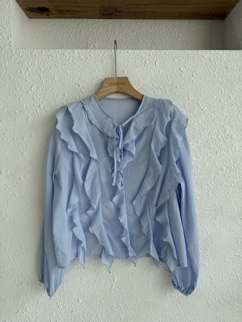 LEMATIN東大門代購女士新品推薦休閑人氣熱賣襯衫蕾絲衫棉LEMATIN襯衫/蕾絲衫圖色1