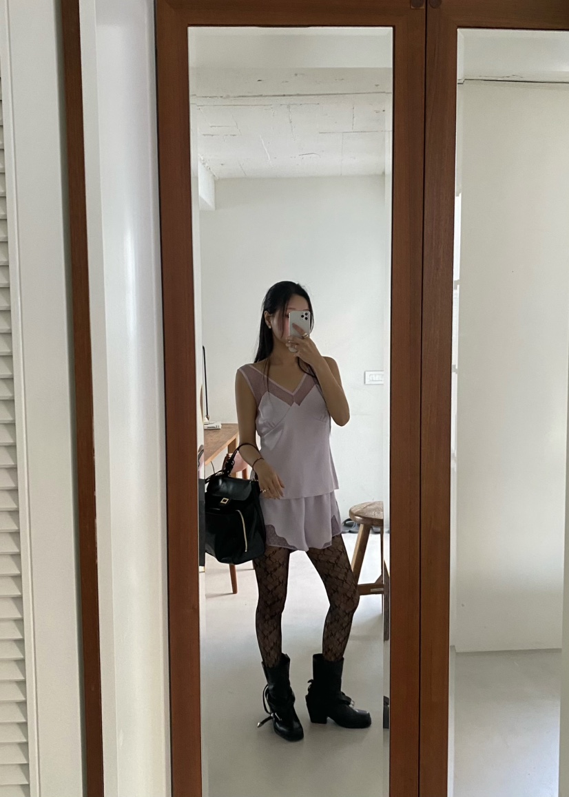 OUPPT東大門實拍女裝新款推薦人氣真品26春夏吊帶背心緞面OUPPT吊帶/背心