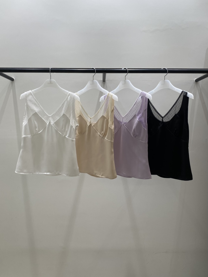 OUPPT東大門實拍女裝新款推薦人氣真品26春夏吊帶背心緞面OUPPT吊帶/背心