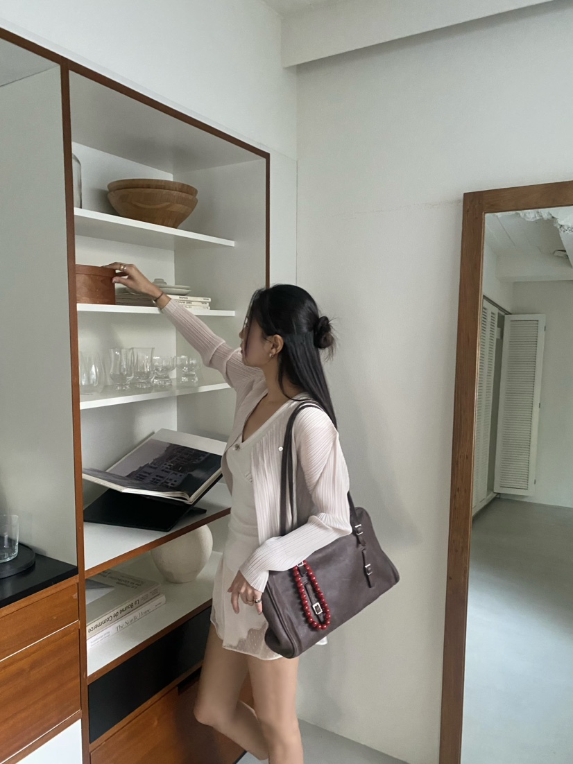 OUPPT東大門代購女裝新品人氣推薦休閑熱賣長袖T恤褶裥開衫OUPPT長袖T恤