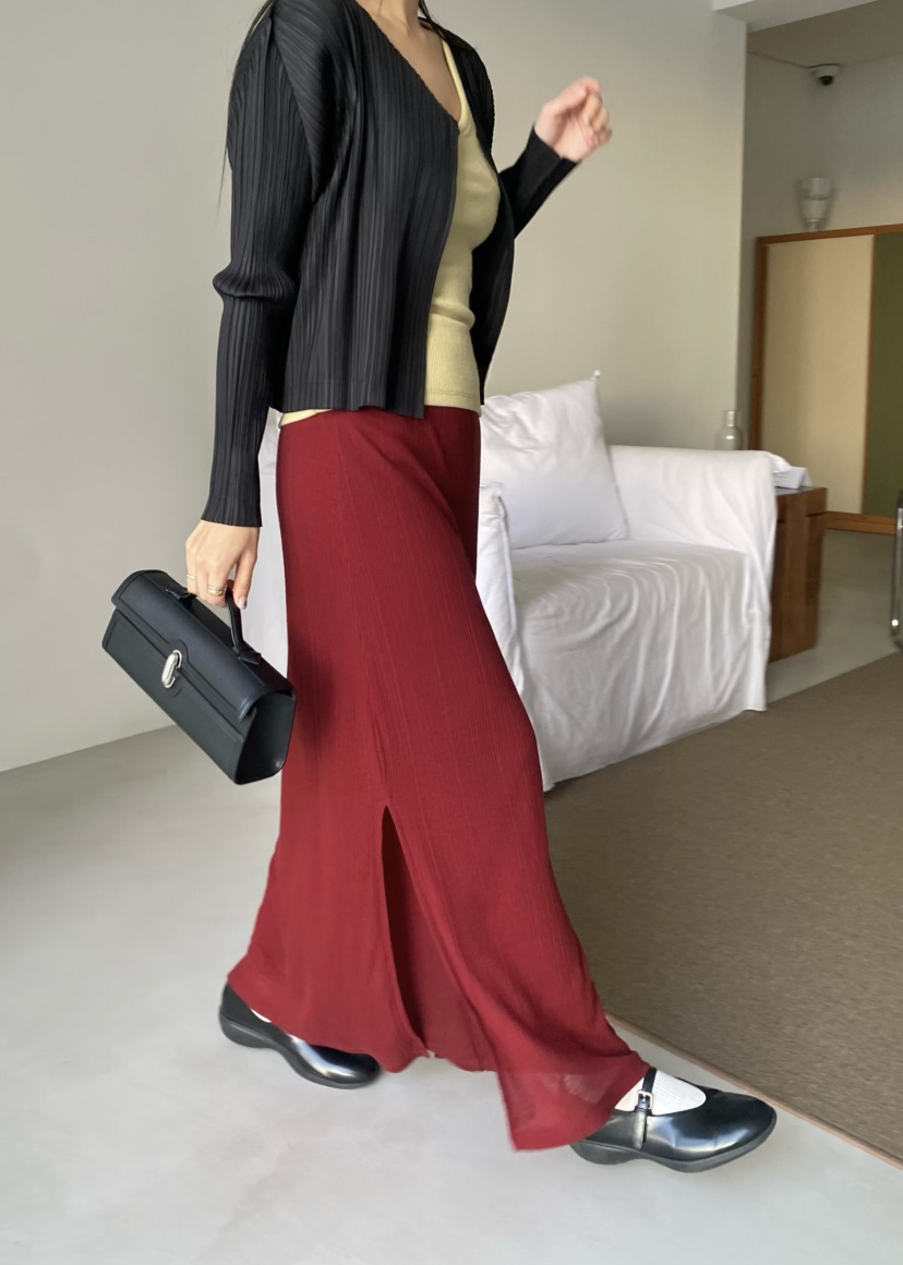 OUPPT東大門代購女裝新品人氣推薦休閑熱賣長袖T恤褶裥開衫OUPPT長袖T恤