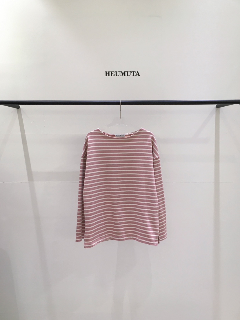 HEUMUTA韓國代購女裝新款26春夏人氣推薦真品長袖T恤條紋HEUMUTA長袖T恤圖色2