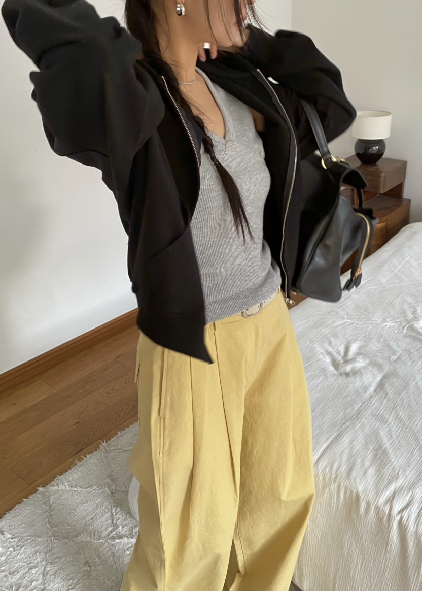 OUPPT東大門實拍女士新款推薦26春夏人氣真品夾克連帽拉鏈衫OUPPT夾克