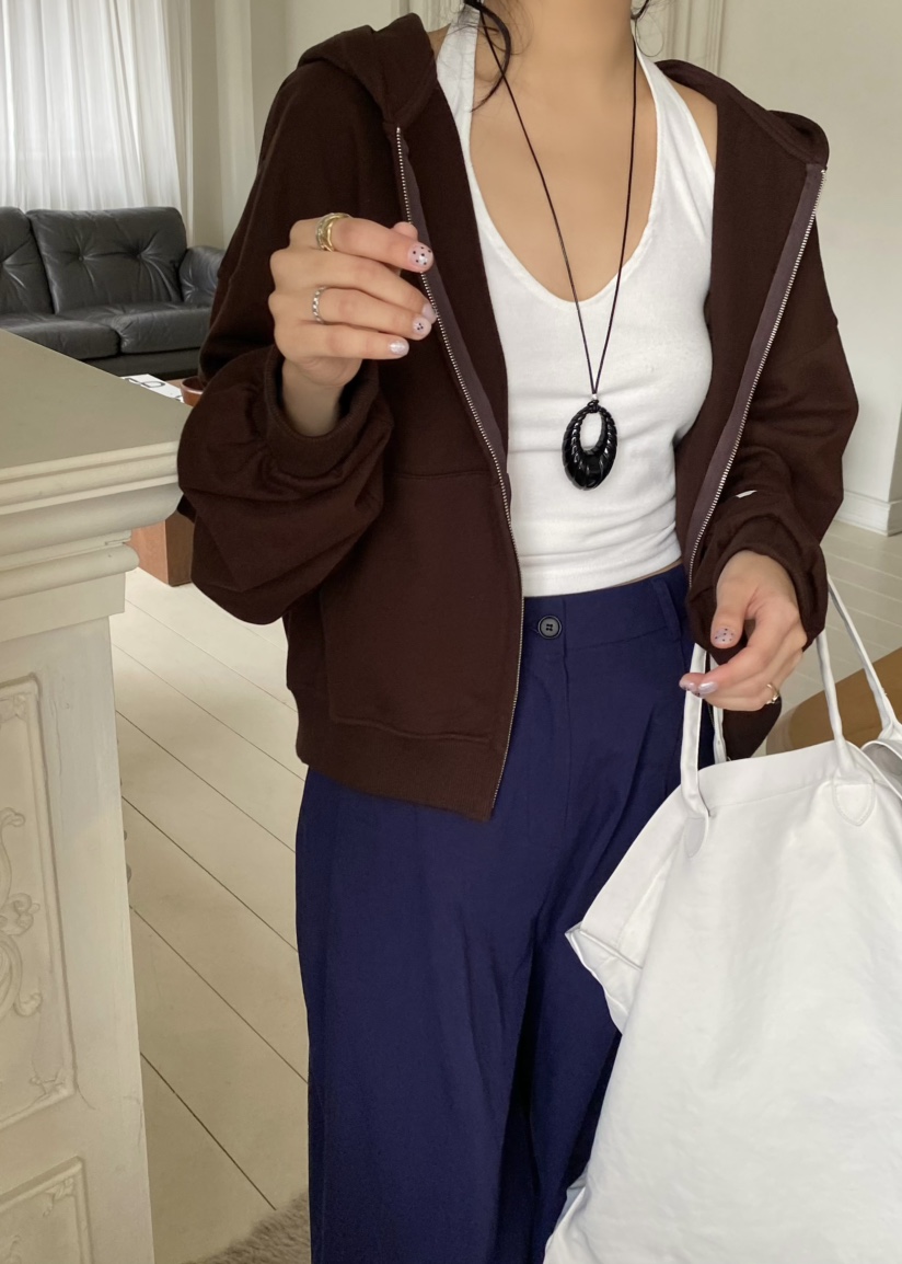 OUPPT東大門實拍女士新款推薦26春夏人氣真品夾克連帽拉鏈衫OUPPT夾克