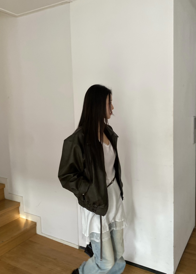 OUPPT韓國代購女裝新品熱賣時尚26春夏人氣真品推薦皮衣皮革OUPPT皮衣