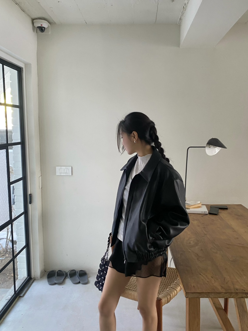 OUPPT韓國代購女裝新品熱賣時尚26春夏人氣真品推薦皮衣皮革OUPPT皮衣