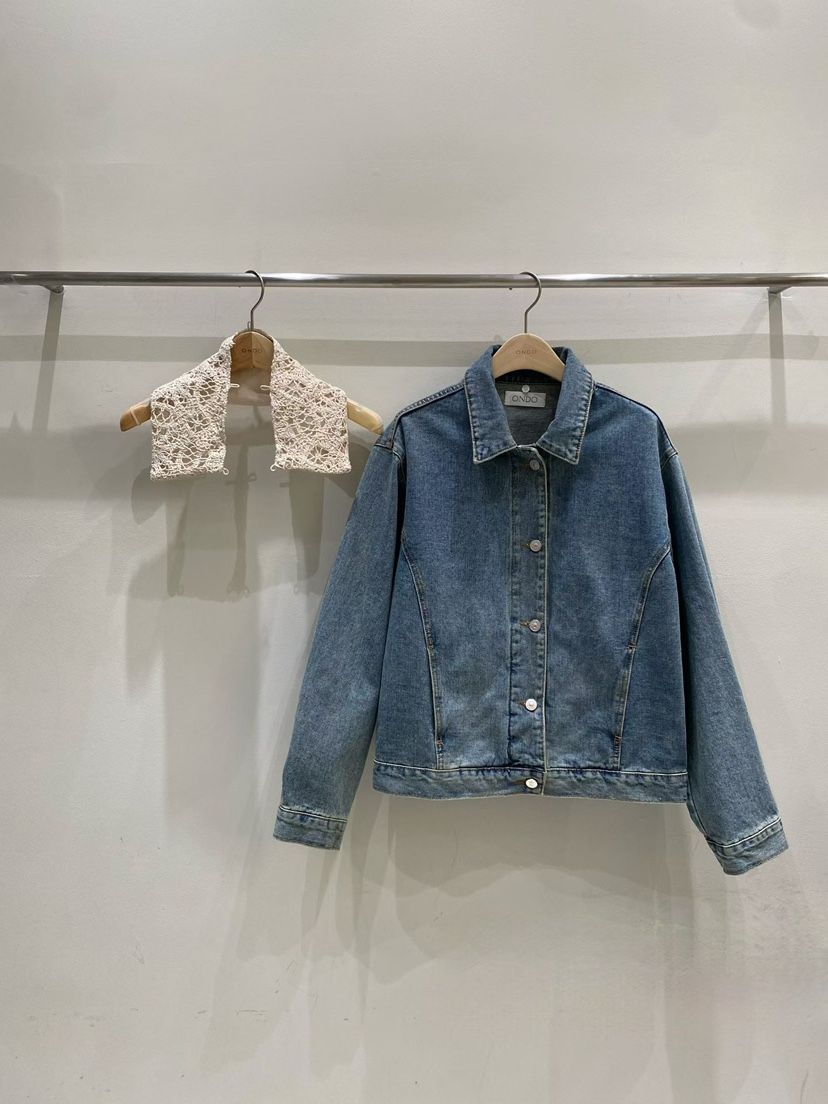 ONDO-P韓國直郵女士新款真品職業休閑人氣夾克可拆卸蕾絲ONDO-P夾克