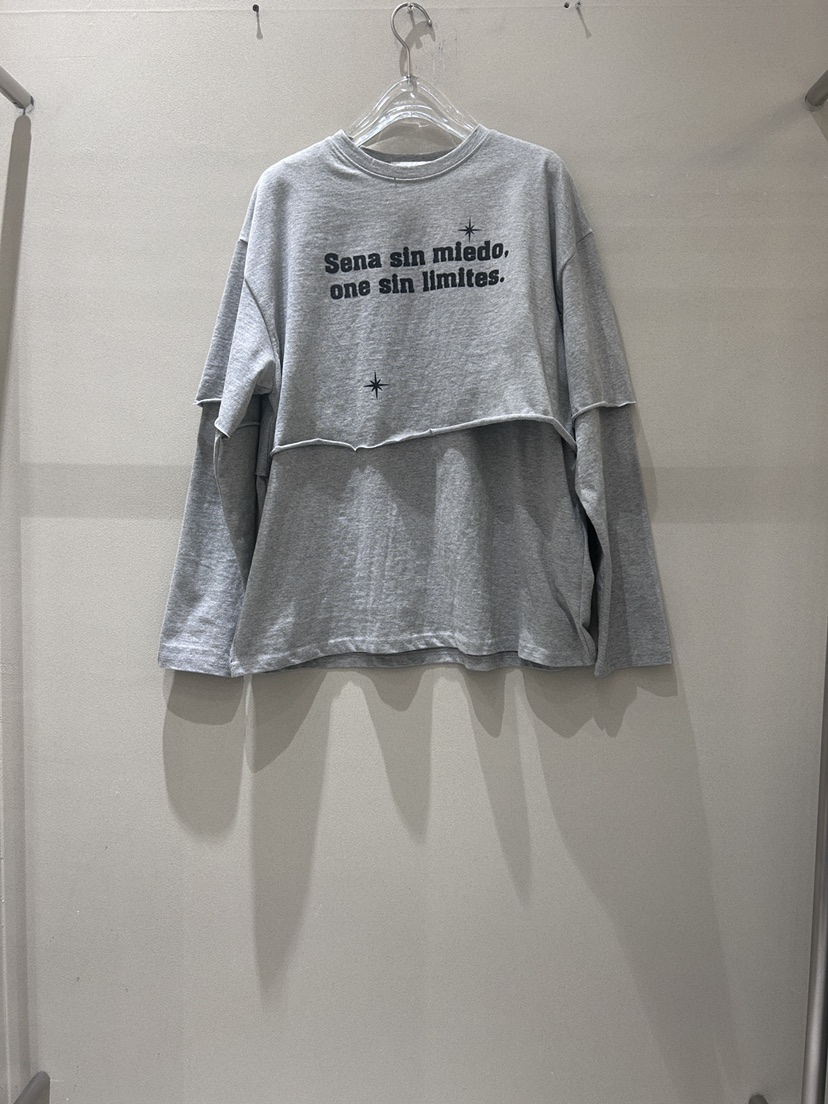 LATTE-P東大門代購女士新款職業時尚熱賣真品長袖T恤假兩件LATTE-P長袖T恤圖色1