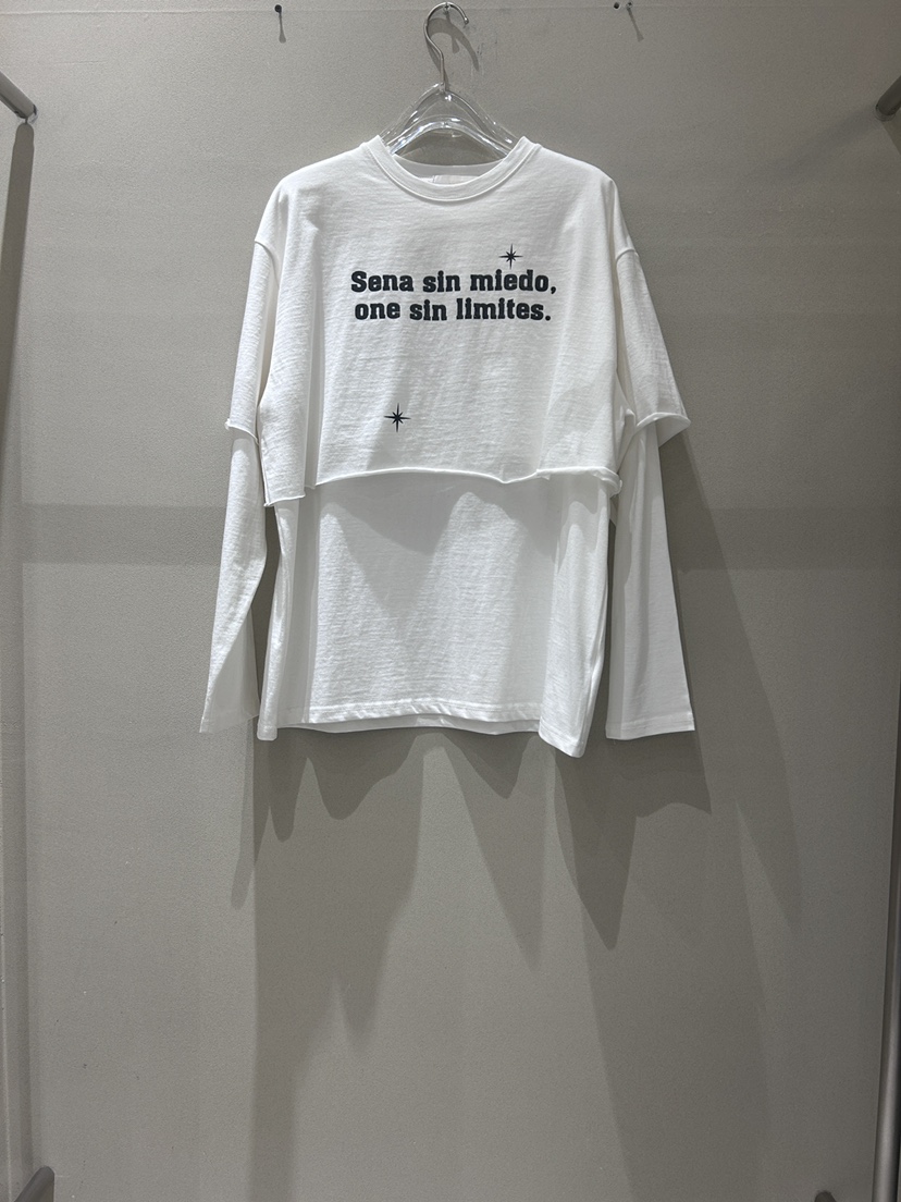 LATTE-P東大門代購女士新款職業時尚熱賣真品長袖T恤假兩件LATTE-P長袖T恤圖色2