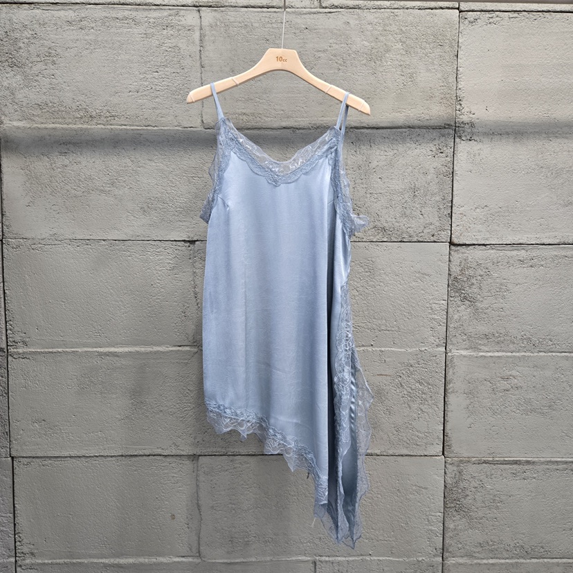 10CC韓國直郵女士新品真品熱賣休閑推薦吊帶背心不對稱蕾絲10CC吊帶/背心圖色3