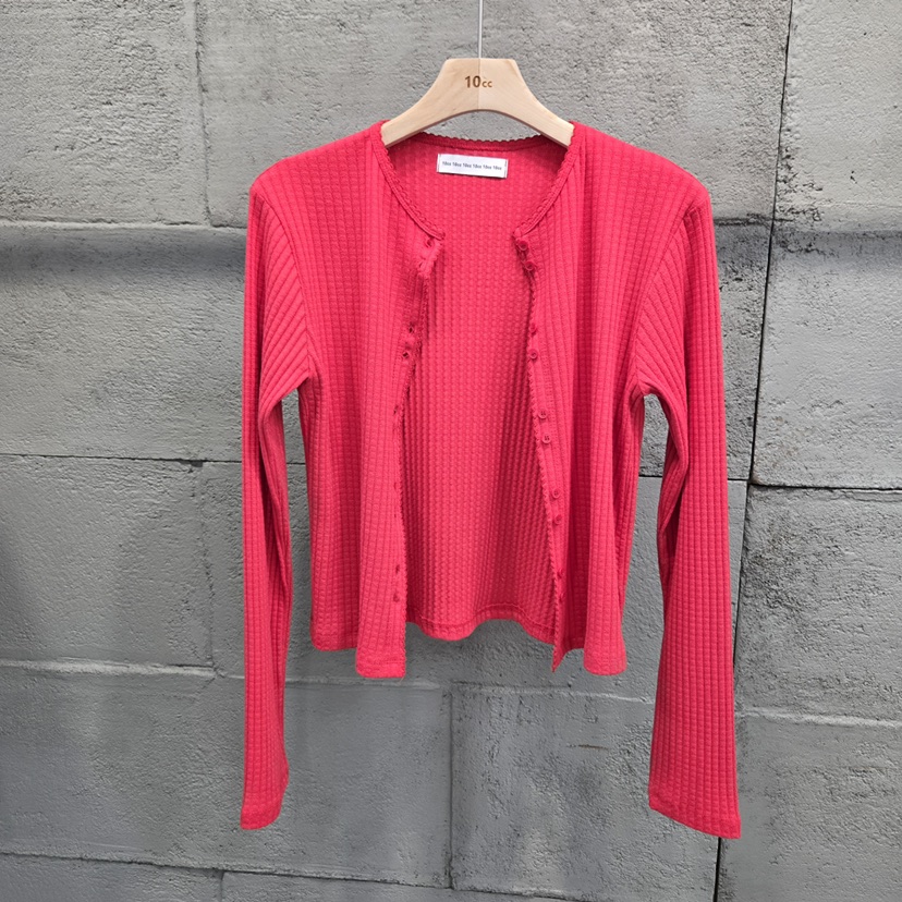 10CC東大門代購女士新品休閑時尚26春夏熱賣職業針織衫刺繡10CC針織衫圖色1