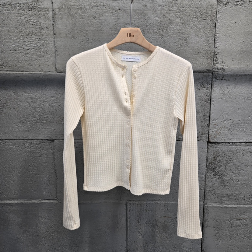 10CC東大門代購女士新品休閑時尚26春夏熱賣職業針織衫刺繡10CC針織衫圖色2