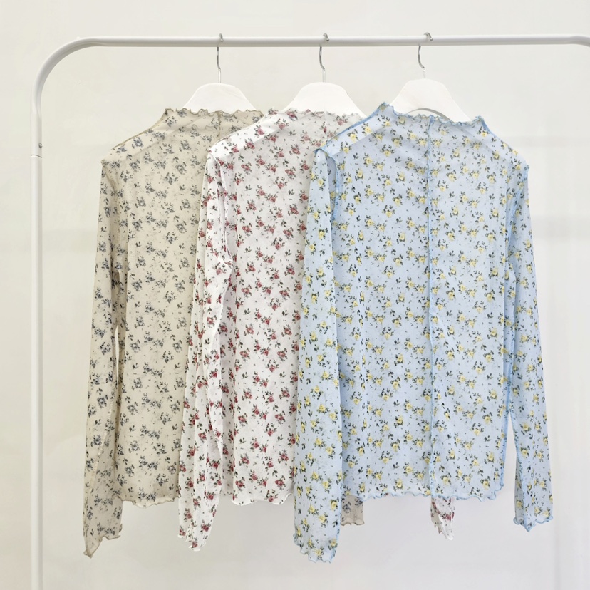 LA BLOOM東大門代購女裝新款26春夏熱賣休閑襯衫蕾絲衫雙面La Bloom襯衫/蕾絲衫