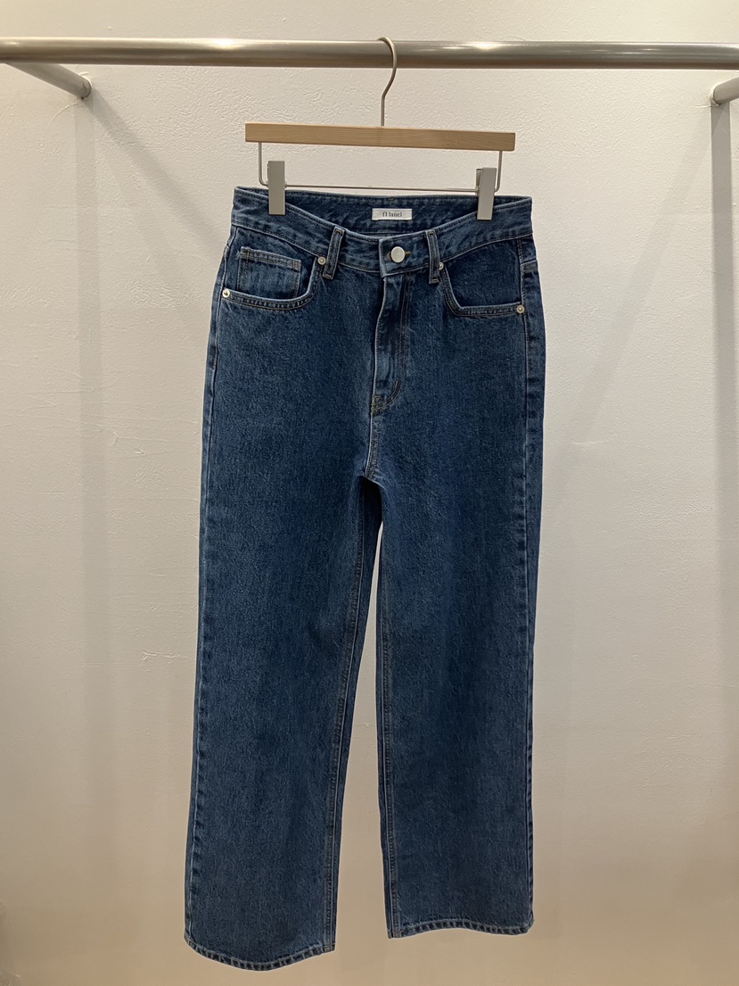 FL LANEL東大門代購女裝新款時尚熱賣職業牛仔褲直筒牛仔FL LANEL牛仔褲圖色2深色