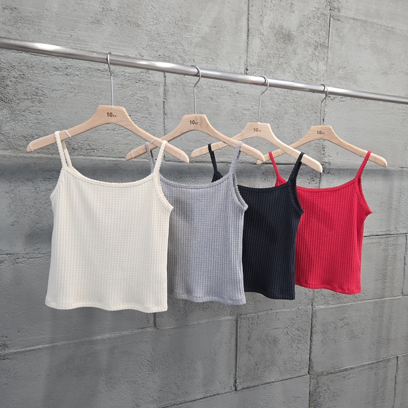 10CC東大門代購女裝新品真品休閑熱賣26春夏吊帶背心刺繡10CC吊帶/背心