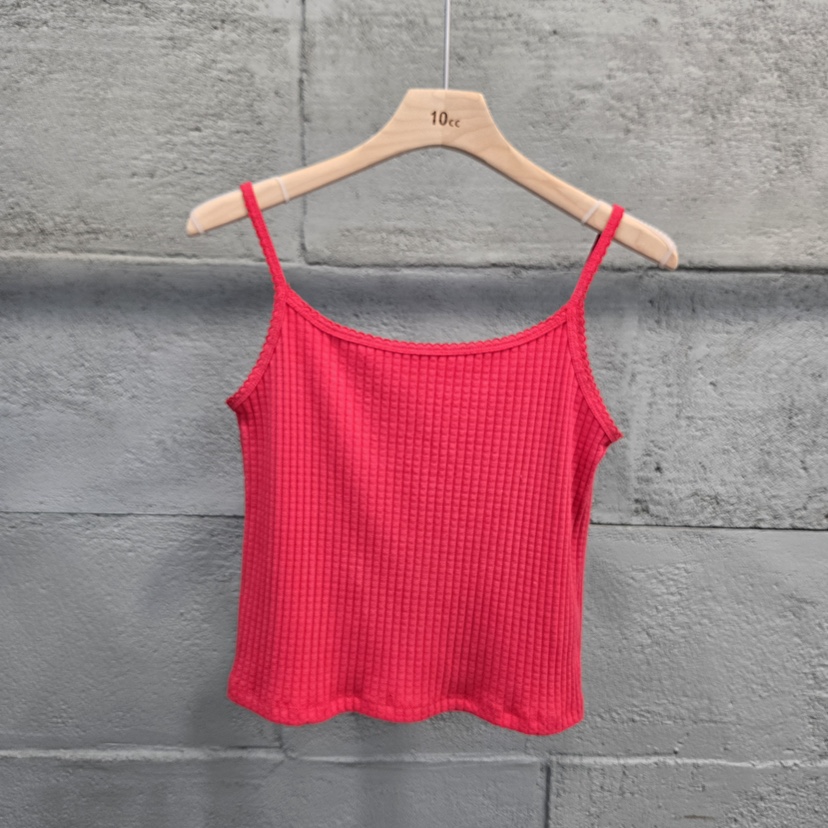 10CC東大門代購女裝新品真品休閑熱賣26春夏吊帶背心刺繡10CC吊帶/背心圖色2