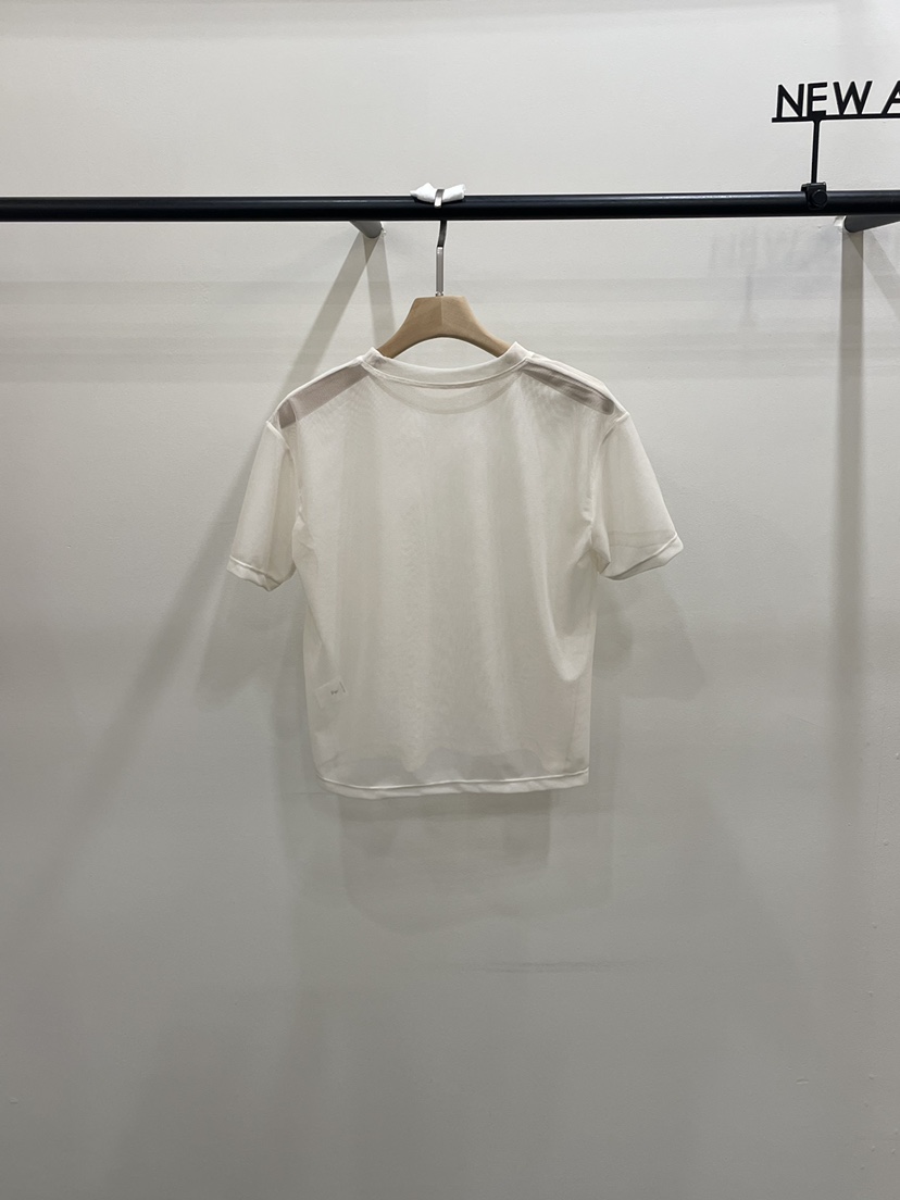 PERSON韓國直郵女士新品休閑熱賣推薦職業時尚26春夏T恤網眼PERSONT恤