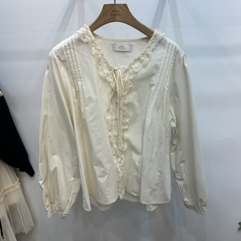 ABLESTUDIO東大門直郵女士新款熱賣推薦休閑襯衫蕾絲衫棉ABLESTUDIO襯衫/蕾絲衫圖色2