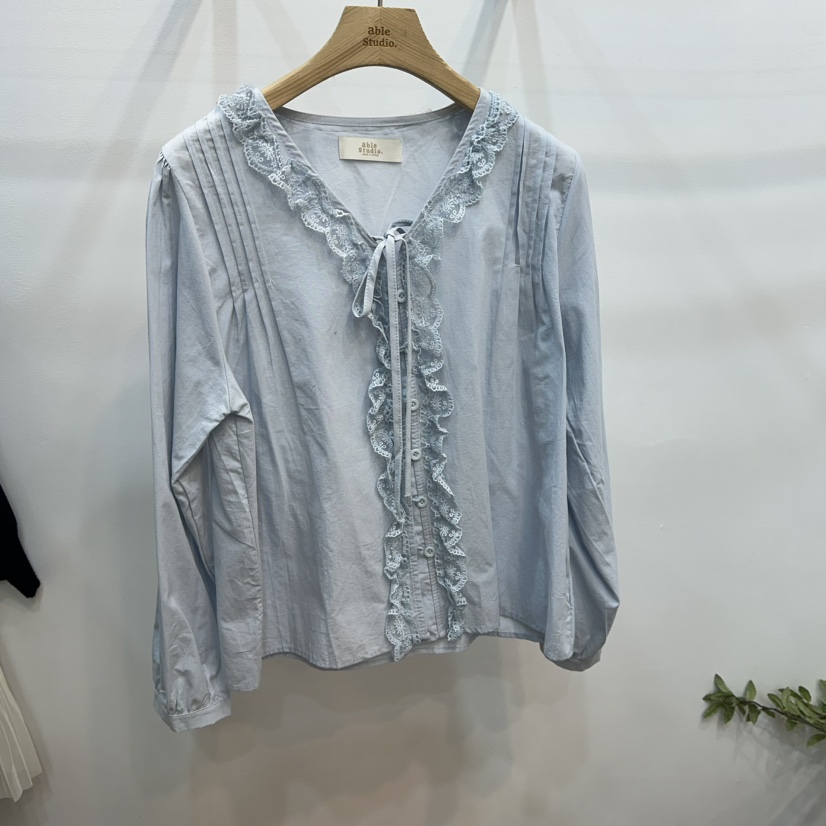 ABLESTUDIO東大門直郵女士新款熱賣推薦休閑襯衫蕾絲衫棉ABLESTUDIO襯衫/蕾絲衫圖色3