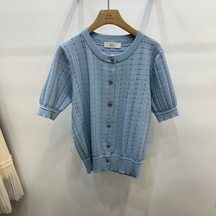 ABLESTUDIO韓國直郵女裝新品熱賣時尚職業真品針織衫棉質ABLESTUDIO針織衫圖色1