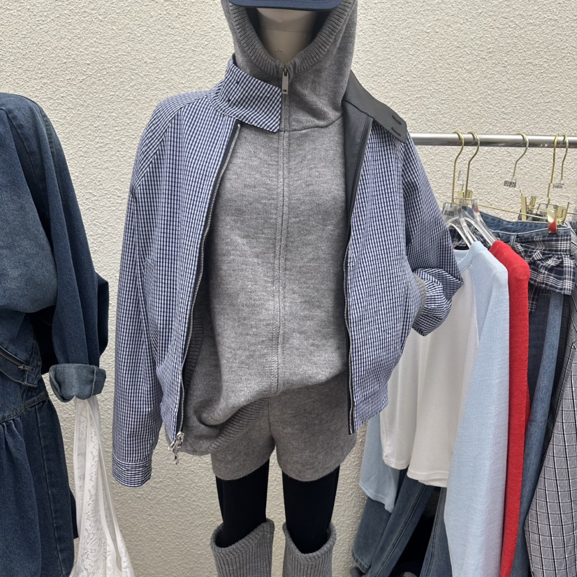 DRAWING韓國直郵女士新款時尚熱賣夾克不含內搭兩面穿雙面DRAWING夾克圖色1