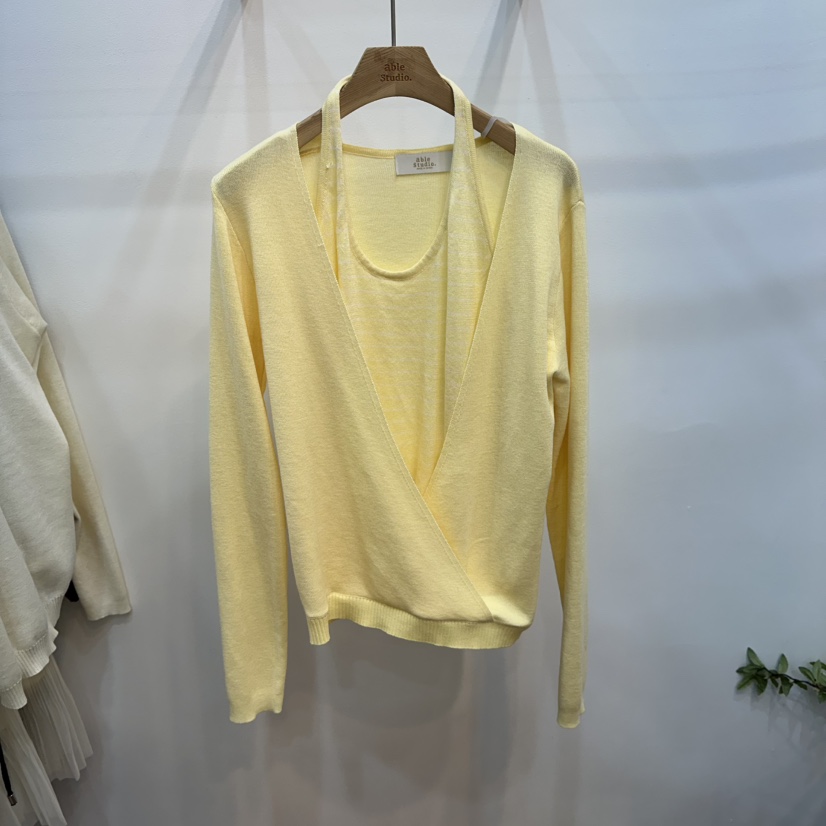 ABLESTUDIO韓國代購女士新款真品26春夏熱賣人氣職業針織衫ABLESTUDIO針織衫圖色2