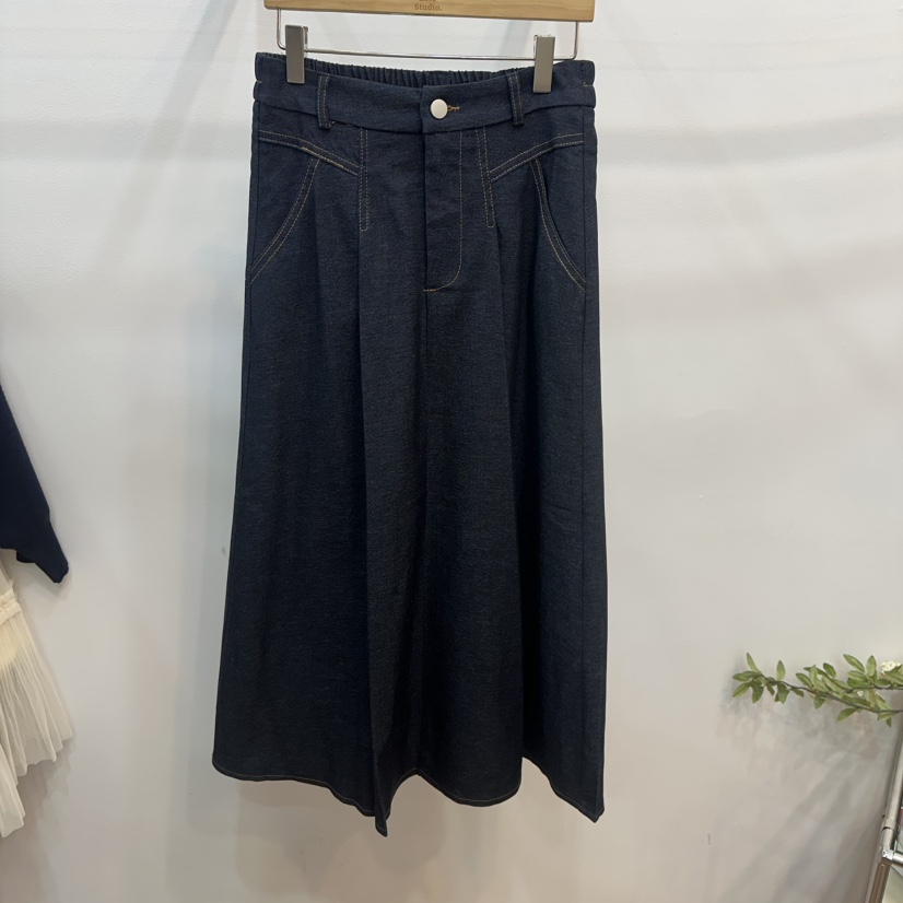 ABLESTUDIO韓國直郵女士新品職業真品休閑人氣26春夏長裙長款ABLESTUDIO長裙圖色2深藍色