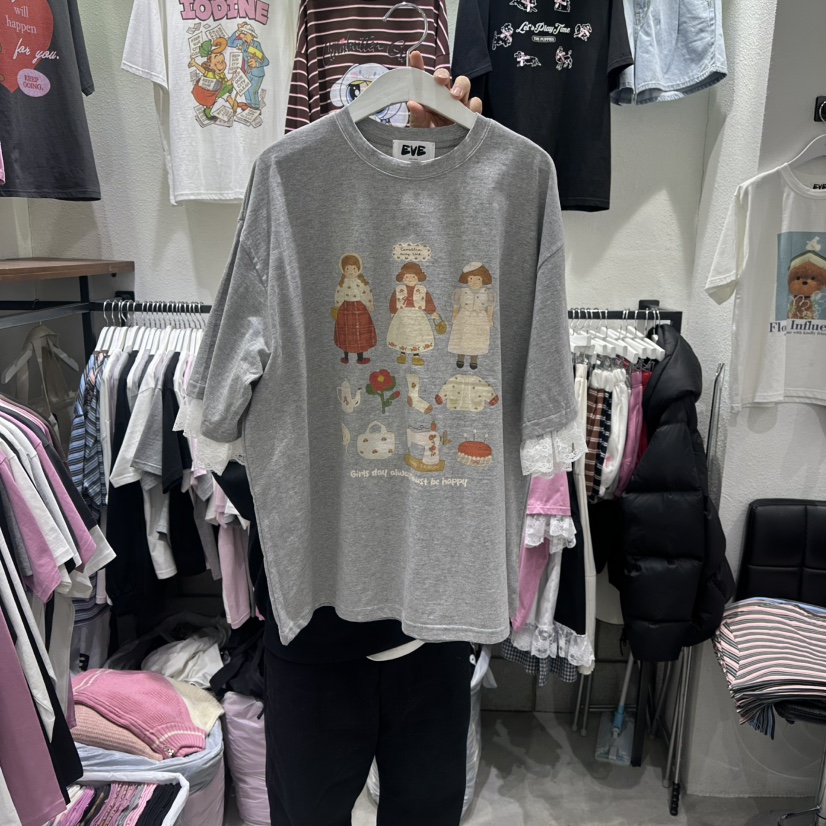 EVE東大門實拍女裝新品職業人氣推薦時尚真品熱賣休閑T恤EVET恤圖色2