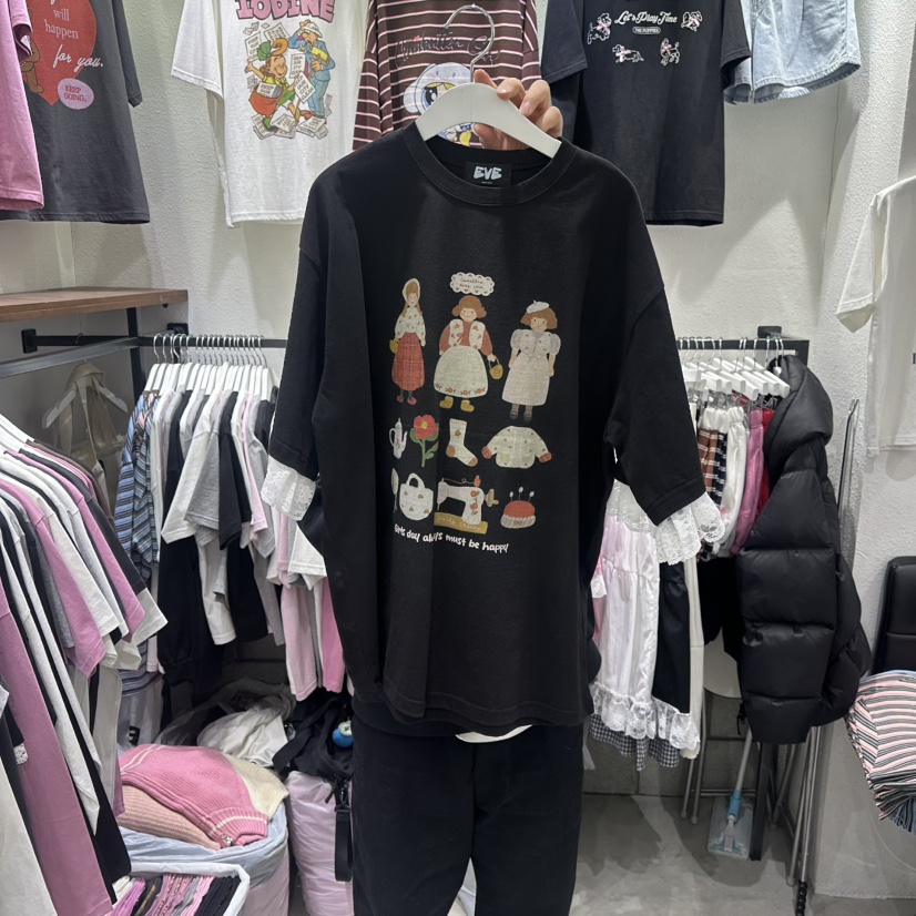 EVE東大門實拍女裝新品職業人氣推薦時尚真品熱賣休閑T恤EVET恤圖色4