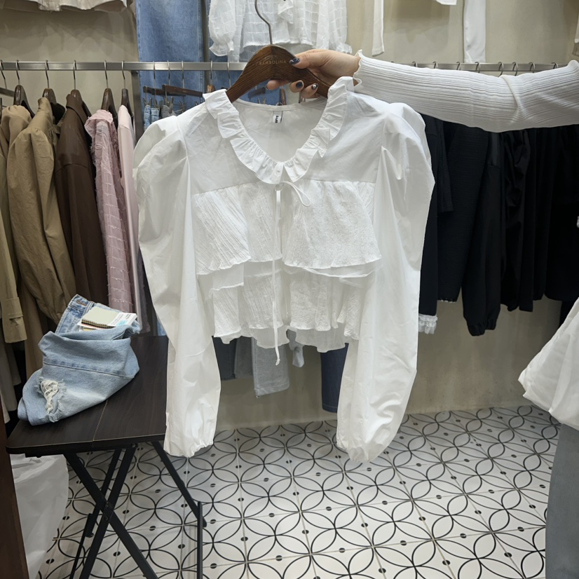 BAMBOLINA東大門代購女裝新款真品時尚人氣職業襯衫蕾絲衫BAMBOLINA襯衫/蕾絲衫圖色1