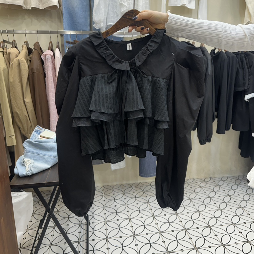 BAMBOLINA東大門代購女裝新款真品時尚人氣職業襯衫蕾絲衫BAMBOLINA襯衫/蕾絲衫圖色2