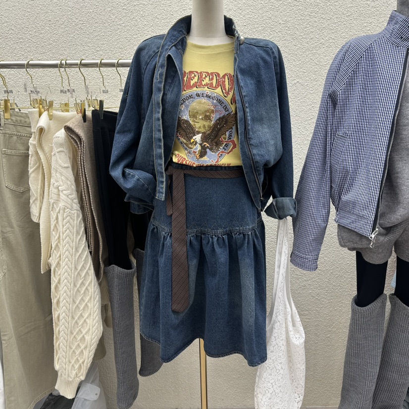 DRAWING東大門代購女士新品推薦熱賣套裝不含腰帶兩件套套裝DRAWING套裝圖色1