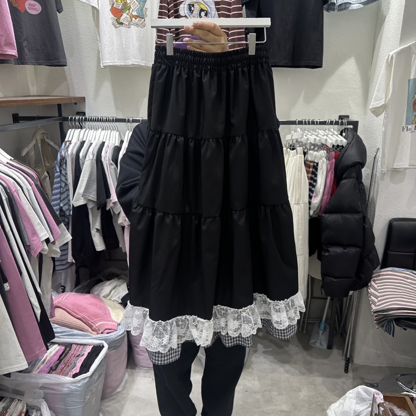 EVE東大門代購女裝新品人氣真品26春夏時尚休閑熱賣長裙蕾絲EVE長裙