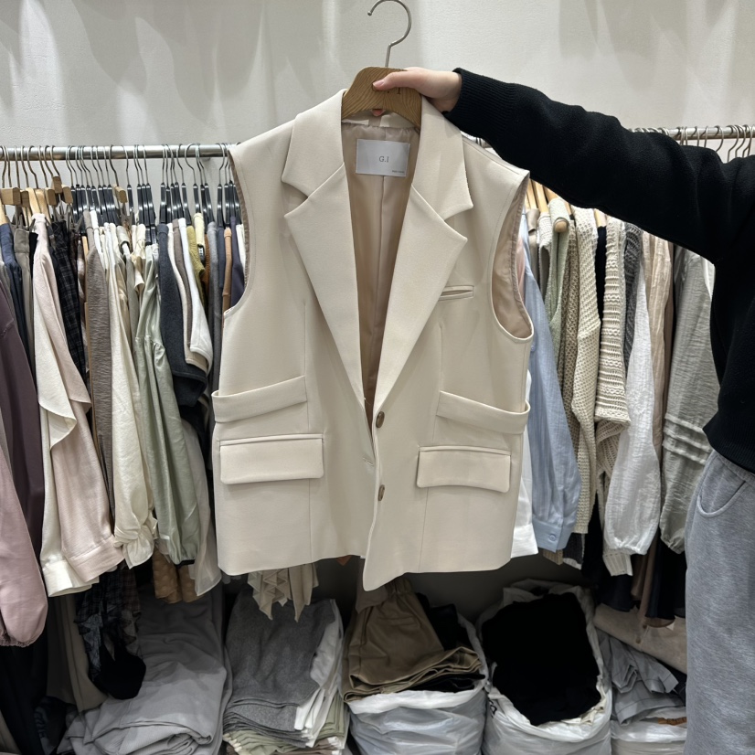 G.I-L韓國代購女士新款推薦職業人氣時尚26春夏休閑馬甲G.I-L馬甲圖色1