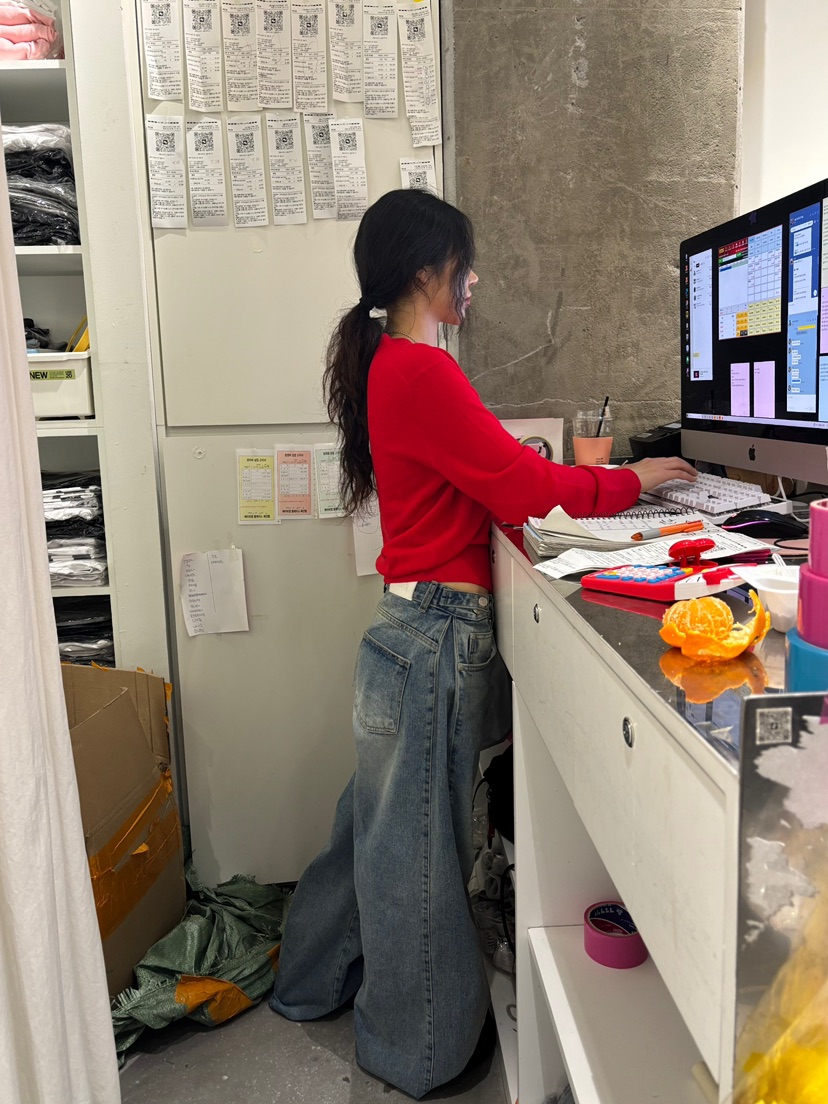 OKIE韓國代購女士新款26春夏人氣熱賣職業推薦針織衫V領開衫OKIE針織衫