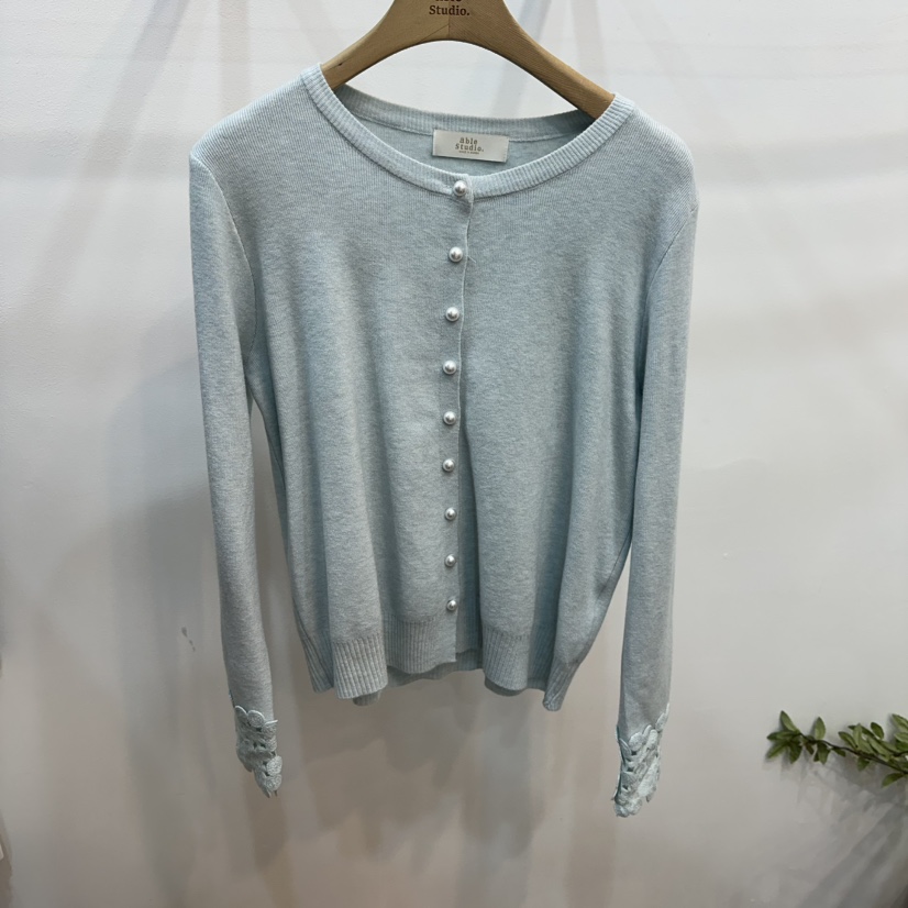 ABLESTUDIO東大門直郵女士新品熱賣26春夏時尚針織衫蕾絲ABLESTUDIO針織衫圖色3