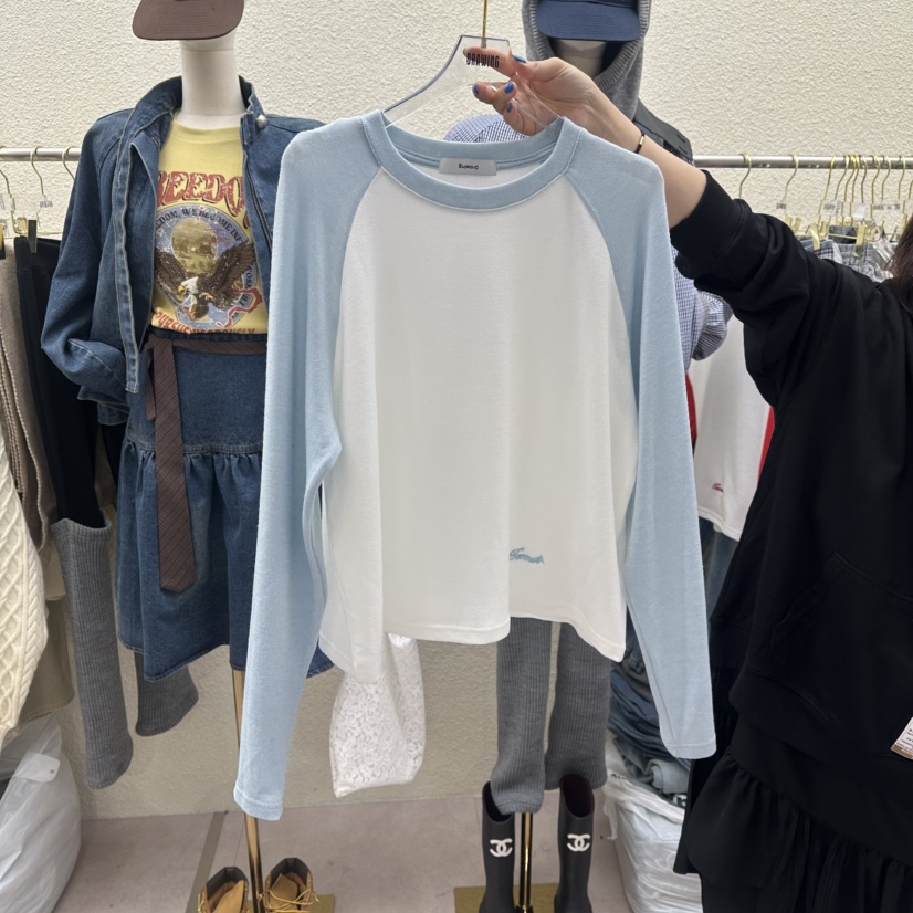 DRAWING東大門代購女裝新款推薦26春夏職業休閑真品長袖T恤DRAWING長袖T恤圖色2