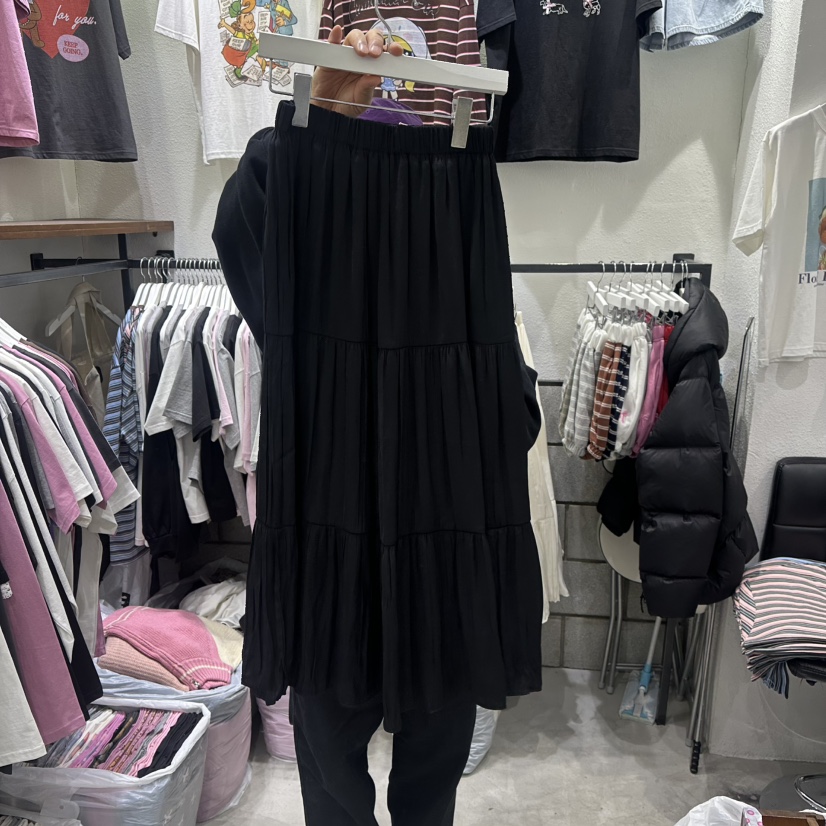 EVE韓國代購女裝新品時尚真品推薦熱賣休閑職業人氣長裙緞面EVE長裙