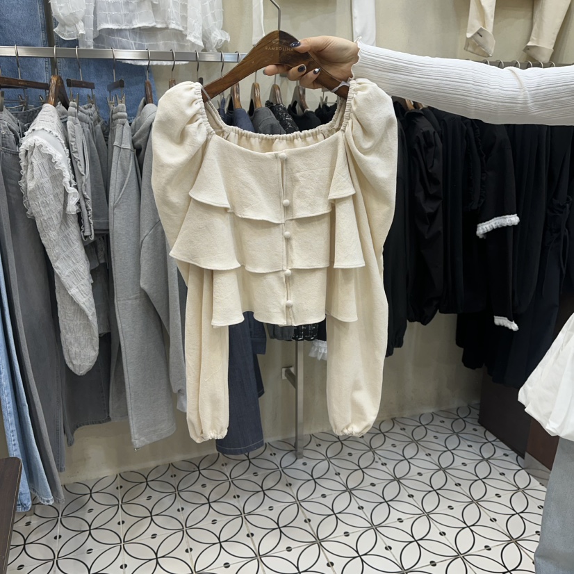 BAMBOLINA東大門代購女士新款職業人氣時尚休閑襯衫蕾絲衫BAMBOLINA襯衫/蕾絲衫圖色1